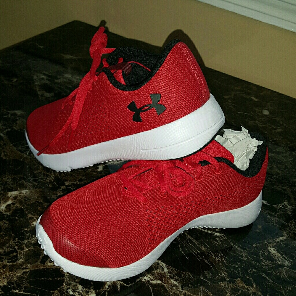 Red under armour shoes